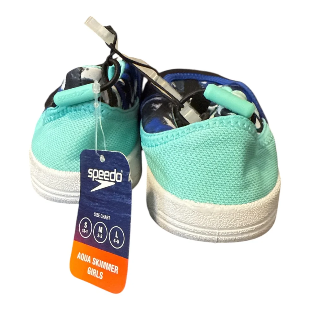 Speedo Water Shoes for Girls, Blue and Turquoise Camo Print